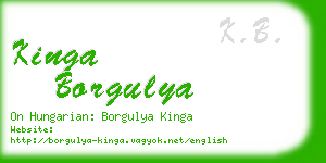 kinga borgulya business card